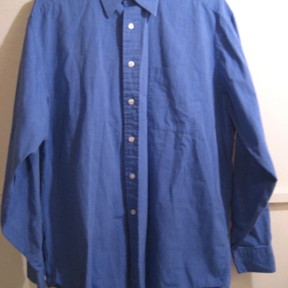 TOMMY HILFIGER long sleeve button down dress shirt, size 15 1/2 34-35